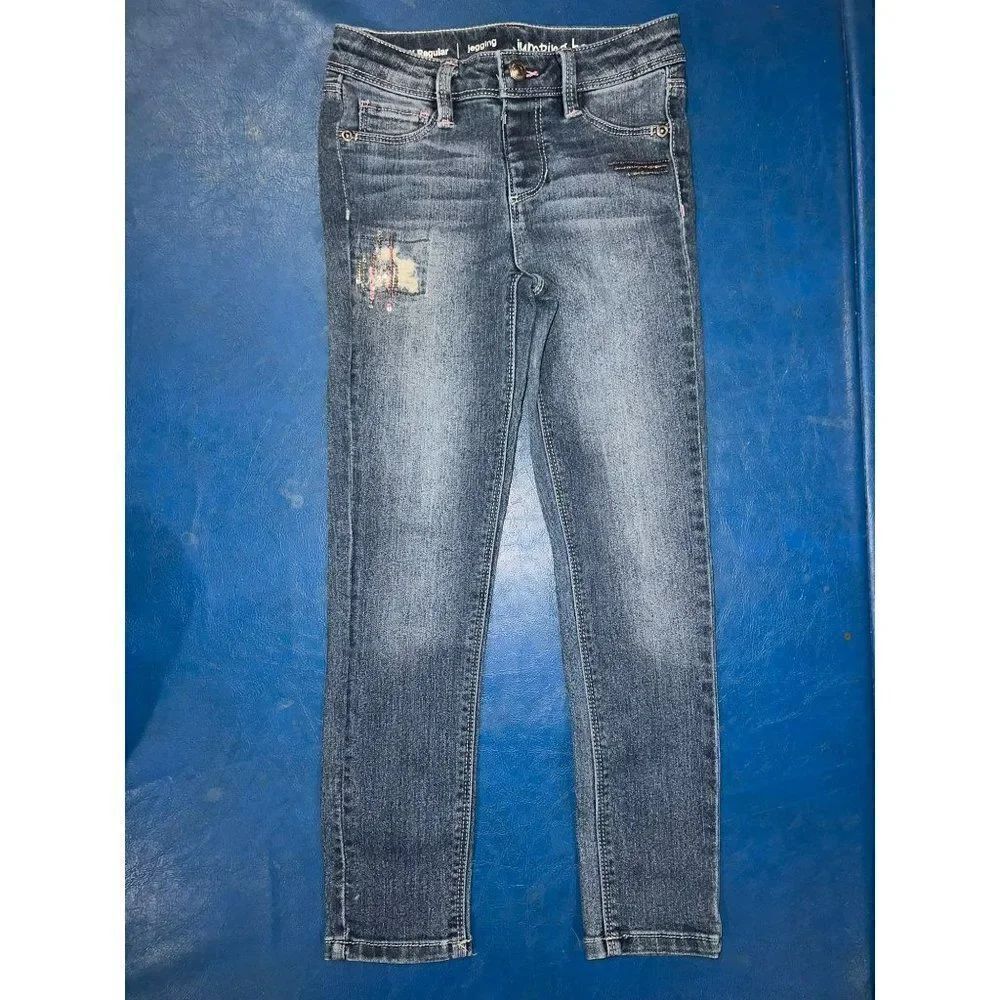 Jumping Beans Distressed Sequins-Embellished Jeggings (6X)